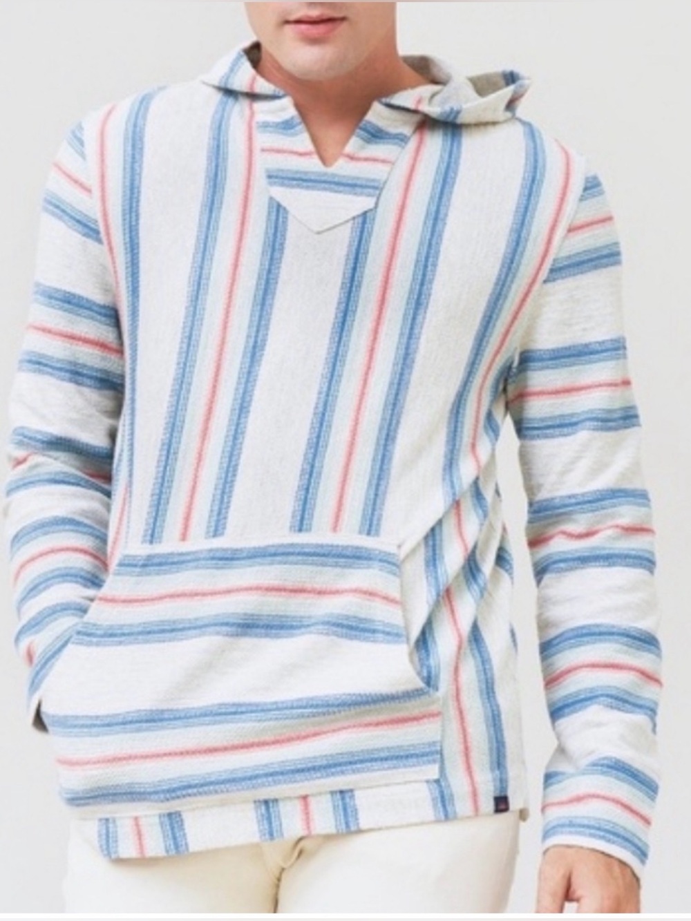 Faherty Western Navajo Biarritz Soft Cotton Hoodie Sweatshirt Poncho size XL
